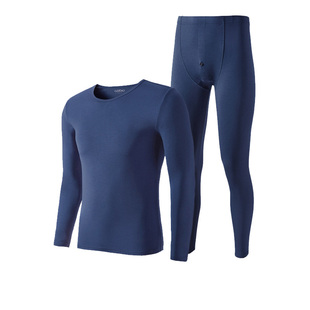 歌帝保暖内衣套装女秋衣秋裤情侣薄款无痕腈纶吸湿发热打底衫秋冬