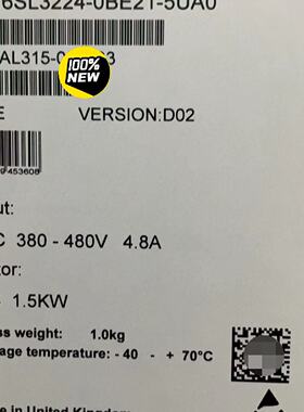 【询价】6SL3224-0BE21-5UA0G120功率模适用
