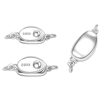 925纯银元宝锁扣项链吊坠连接扣