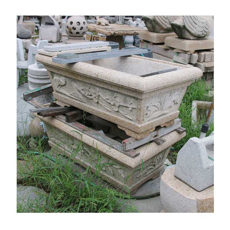 大型花岗岩浮雕花钵 | φ140cm庭院景观盆 | 酒店石雕花盆,家居饰品,石雕,淘宝优惠券,粉丝福利购,淘宝优惠卷