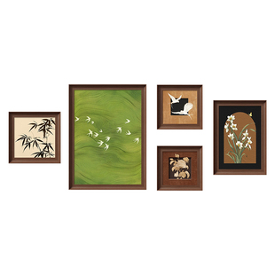 沙发背景墙挂画中古风客厅装饰画法式复古油画高级感2026新款壁画