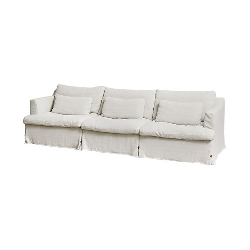 UCK又壳 | 日式侘寂风布艺沙发三人位可拆洗棉麻简约直排客厅慵懒