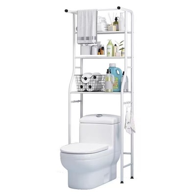 卫生间浴室置物架落地壁挂厕所洗手间马桶上方洗衣机免打孔收纳架