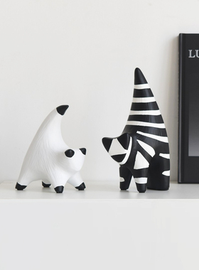 高级感抽象艺术小猫现代家居摆件创意摆设 客厅书房装饰品