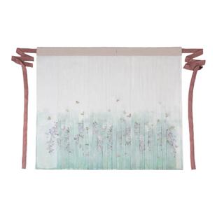 小神兽┃花下无期┃长干寺宋制汉服长衫绣花百迭天丝麻刺绣青色紫