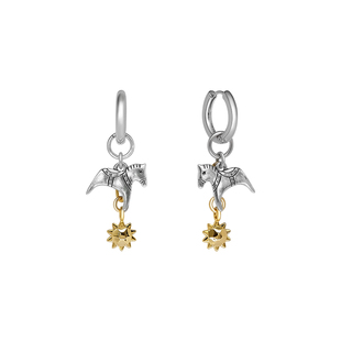 LAZY CIRCLES逐日小马幸运耳环女旅人角靴子流苏耳饰明星同款