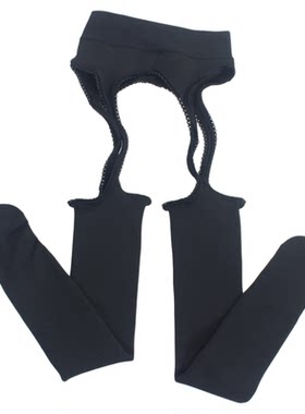 冬季保暖吊带袜性感加厚黑色