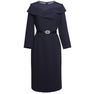 JAN AN NO简爱诺秋冬新款夜空蓝假两件修身小礼服连衣裙J960050LQ