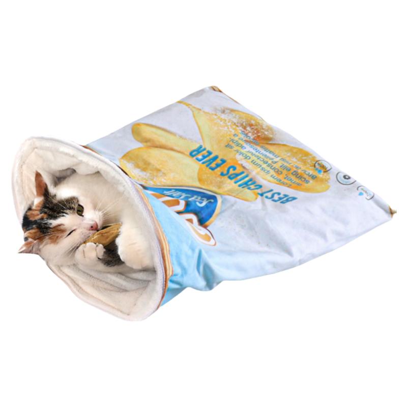 猫睡袋响纸半封闭式加绒响纸袋猫咪纸袋猫袋窝宠物用品