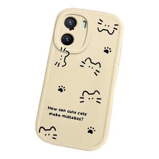 适用vivoy35手机壳y200新款Y100i可爱线条猫y53s硅胶vovoy52s全包y31s标准版防摔y33s软y32t套y30g外壳y11女+