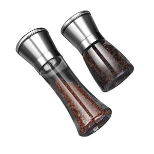 不锈钢黑胡椒粒研磨器家用手动研磨瓶胡椒粉现磨花椒粉玫瑰海盐碎