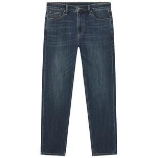 热风男士牛仔裤2026年春款牛仔裤典直筒牛仔裤复古做旧潮流长裤