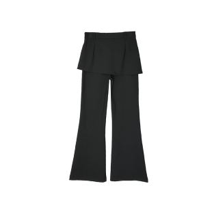 瘦腿buff！~黑色微喇屁帘裤子女2026新款春季高腰修身弹力休闲裤