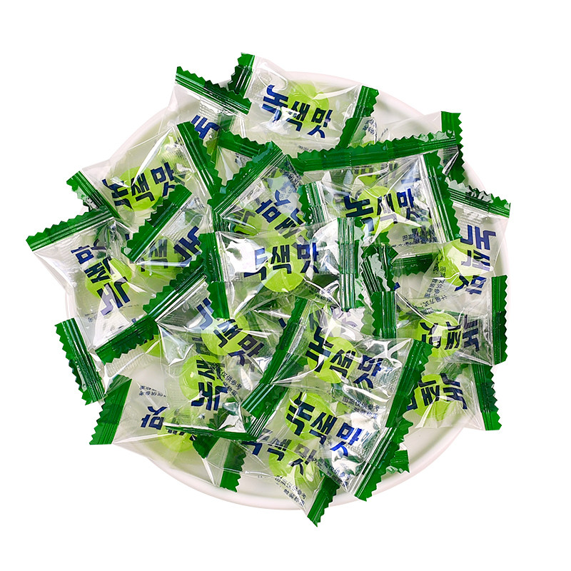 韩式青提味硬糖葡萄味水果糖韩剧传统糖果