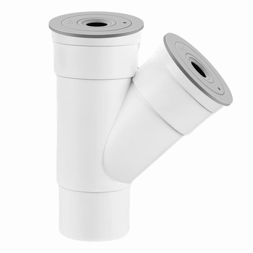 厨房50管下水三通75管道专用PVC排水管接头y型斜口三头通防臭防溢