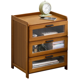 木马人床头柜简约现代置物架小型柜子床边柜储物实木边几出租房用