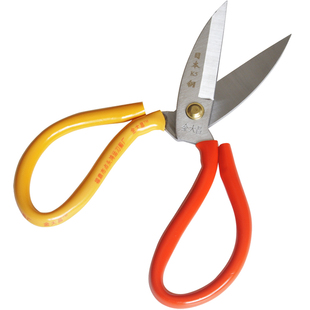 日本进口K5钢防锈大头剪刀家用厨房多功能工业皮革剪子纸箱羽绒服