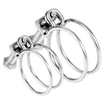 304/201不锈钢双钢丝喉箍油管水管卡箍钢丝抱箍固定卡扣管卡管夹