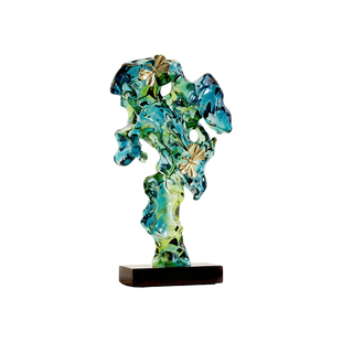 侘意思“灵蝶栖石”豪宅太湖石摆件新中式轻奢小众客厅乔迁装饰品