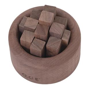 OCE小柴堆车载胡桃木扩香器不倒翁花梨家用室内拓香器摆件随身