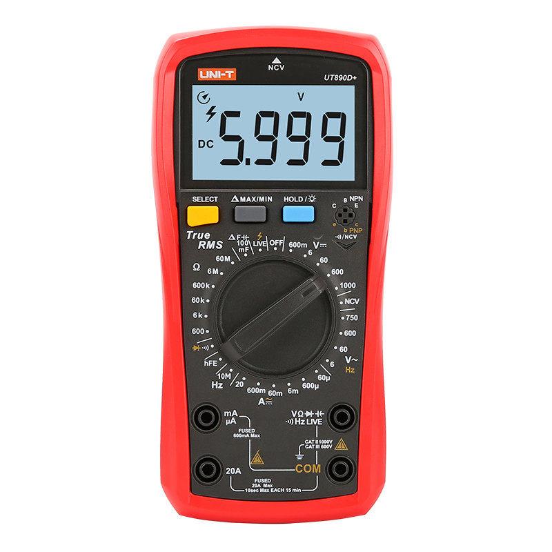 uni-t优利德万用表UT890D电工专用维修UT890C智能防烧数字万能表