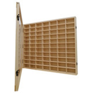 1:64小汽车木制收纳盒多格车模多美卡风火轮小火车防尘盖展示柜