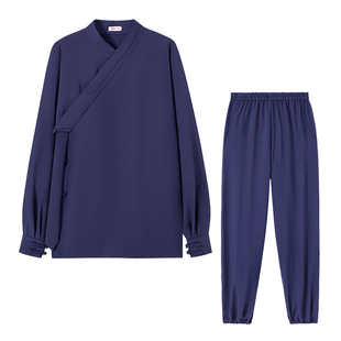 弘岳武当太极服武当练功服武当山道服女款夏季道袍男亚麻道士道服