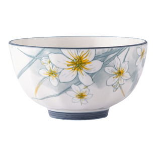 双耳陶瓷汤碗家用2025新款沙拉碗螺蛳粉碗大号釉下彩双耳碗高颜值