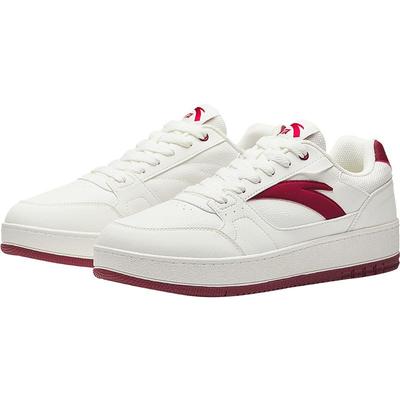 安踏板鞋男鞋女鞋休闲红色鞋子