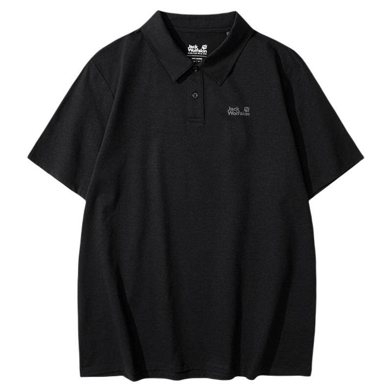 JackWolfskin狼爪新款户外男士Polo衫清爽透气速干短袖上衣A66006