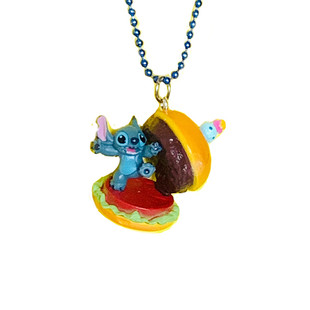 原创自制汉堡史迪仔土酷神奇宝贝可爱卡通项链钥匙扣挂件设计原宿