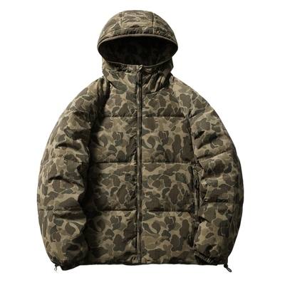 迷彩色面包服冬季白鸭绒羽绒服