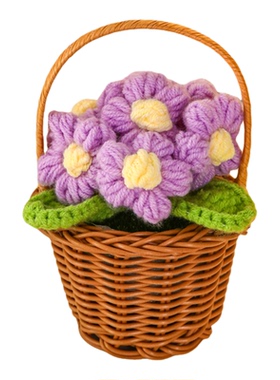 手工编织花篮向日葵仿真花束