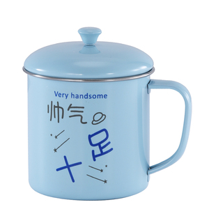HLK带盖经典304不锈钢水杯品牌杯子创意复古老式怀旧马克杯茶缸子