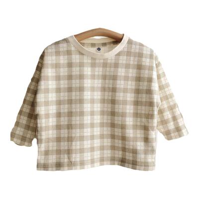 外贸圆领套头长袖宝宝T恤上衣