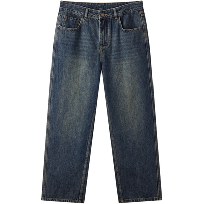gxg.jeans男装  蓝色复古宽松时尚休闲牛仔长裤男裤 25年秋新品
