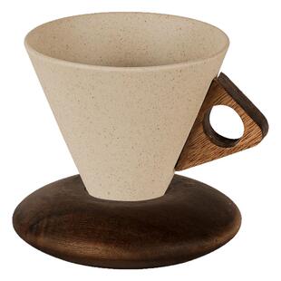 中古风陶瓷咖啡杯小众高档精致漏斗杯高颜值拿铁卡布奇诺专用杯子