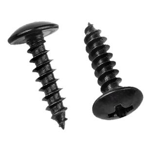 固万基铁加硬黑色十字大扁头自攻钉蘑菇圆头盘头木螺丝钉YB407