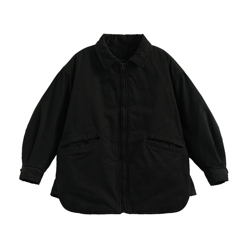 男童全棉黑色棉服保暖夹棉