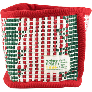 棉线编织收纳筐桌面玩具零食遥控器化妆品笔筒袜子整理方形小筐子