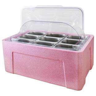 保暖箱商用摆摊冰粉奶茶小料盒不锈钢多格冷藏箱保温盒EPP保冷箱