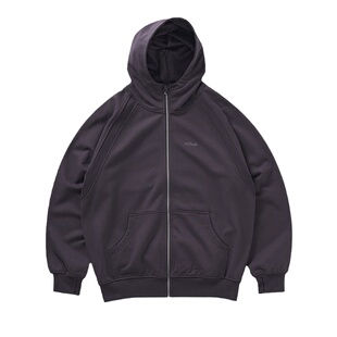 714street秋季新款重磅连帽卫衣开衫男2024美式复古宽松休闲外套