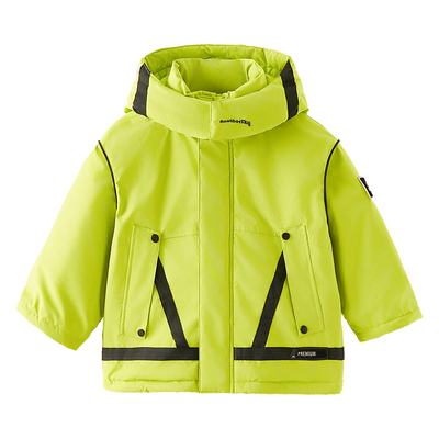 男童冬季绿色90白鸭绒炸街羽绒服