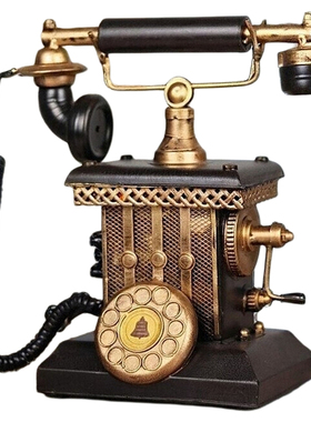 复古手摇电话机转盘座机古董道具