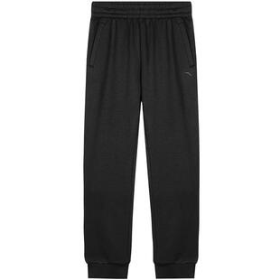 安踏运动裤女春季加绒加厚女裤2026新款防寒保暖黑色束脚休闲裤女