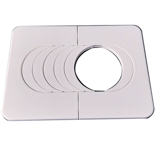 空调孔装饰盖加宽50斜管洞口遮挡椭圆形分体遮丑盖管堵洞美观盖板