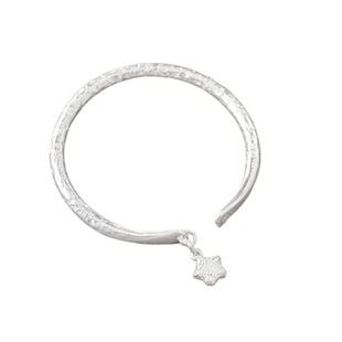 星日|熙素999足银手工银手镯女可定制开口实心银手环礼物送女友