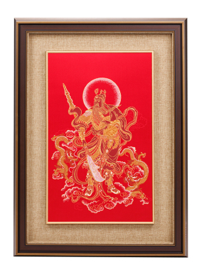 关圣帝君挂画客厅玄关镇宅