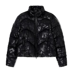 EMPORIO ARMANI/阿玛尼EA7/冬季新款女短款加厚立领连帽棉服外套