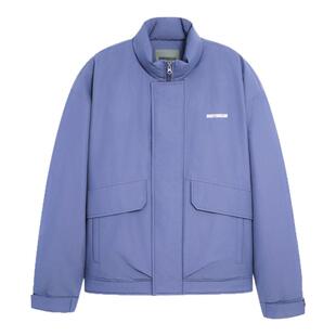 BODYDREAM运动防水羽绒服男冬季立领短宽松鸭绒外套/袖口魔术贴